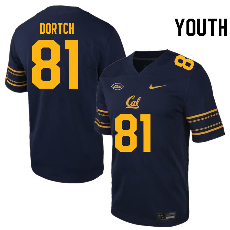 Youth #81 Marquez Dortch California Golden Bears ACC Conference College Football Jerseys Stitched Sa